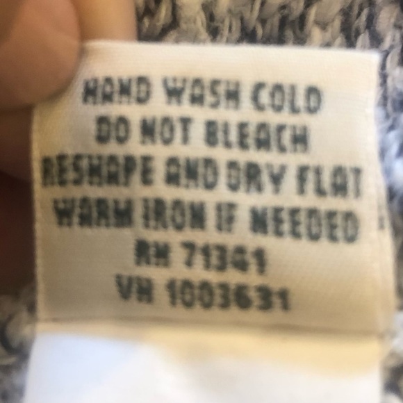 L.L. Bean /Women's / Ragg Marled Pullover Black White Sweater/ Crew Neck / L - Picture 8 of 9